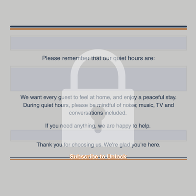 Quiet Hours Card