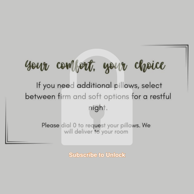 Pillow Menu