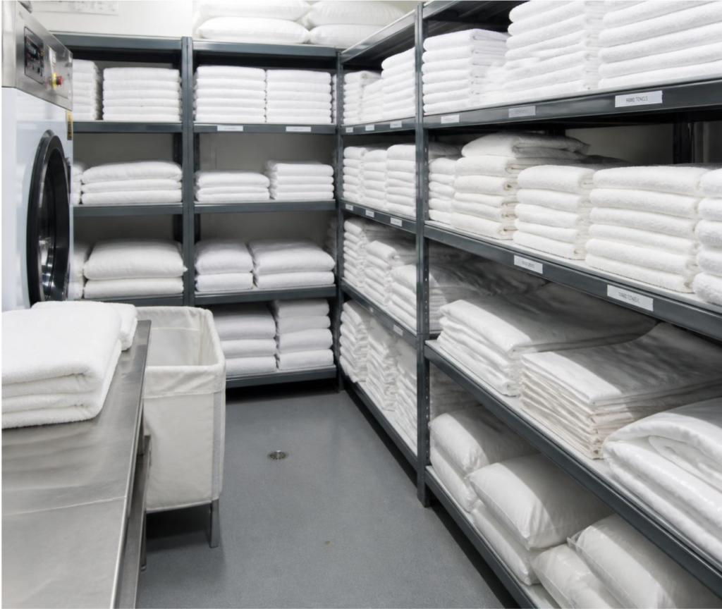 Small Hotel par levels linen laundry 